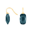 Silver ear. w/quartz glass faceted