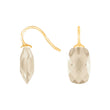 Silver ear. w/quartz glass faceted