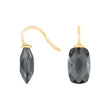 Silver ear. w/quartz glass faceted
