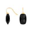 Silver ear. w/quartz glass faceted