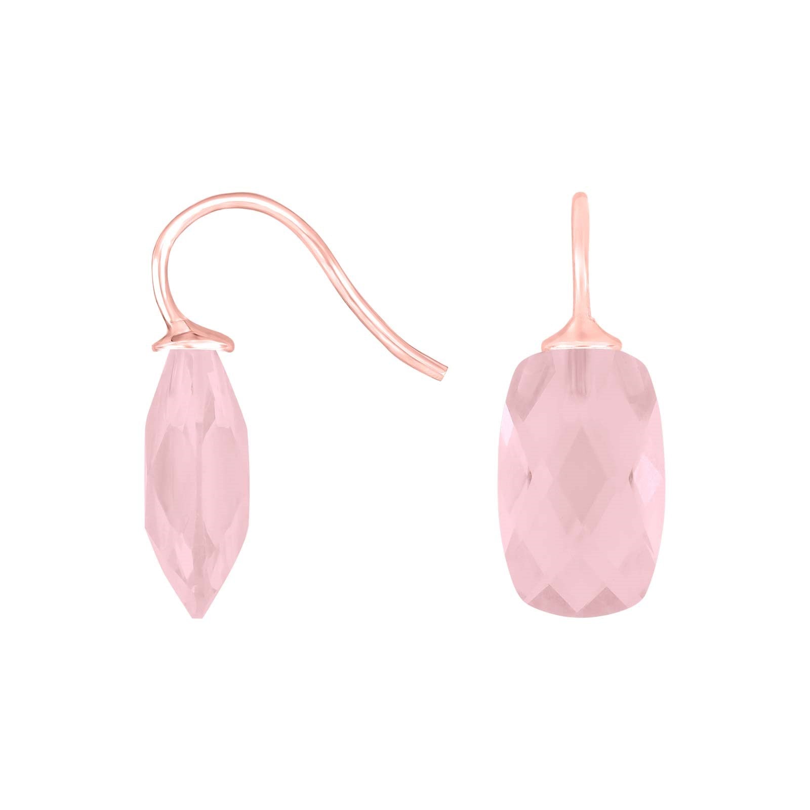 Silver ear. w/quartz glass faceted