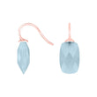 Silver ear. w/quartz glass faceted
