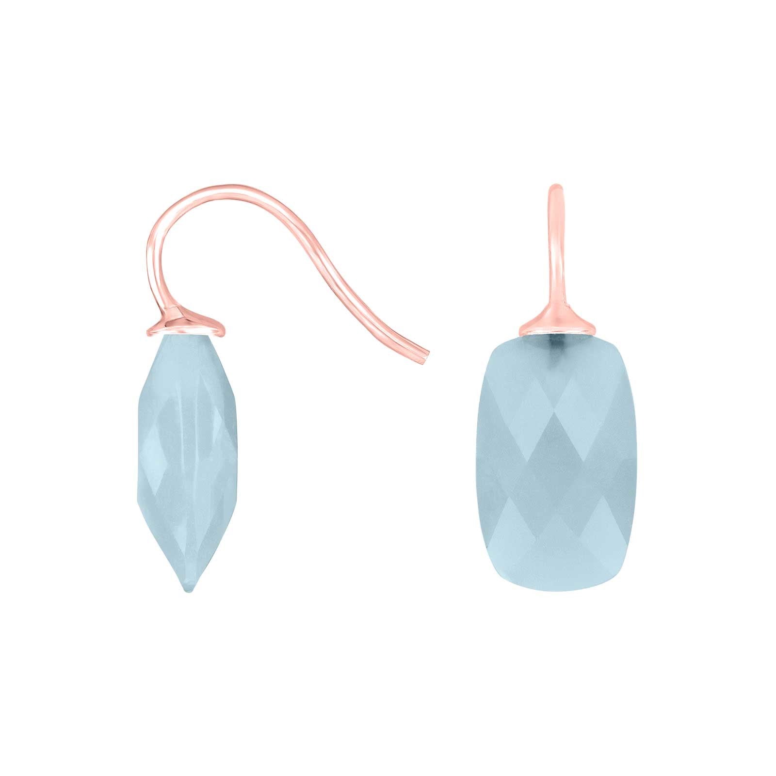 Silver ear. w/quartz glass faceted