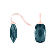 Silver ear. w/quartz glass faceted