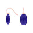 Silver ear. w/quartz glass faceted