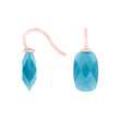 Silver ear. w/quartz glass faceted