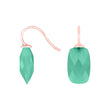 Silver ear. w/quartz glass faceted
