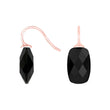 Silver ear. w/quartz glass faceted