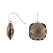 Silver ear. w/quartz glass faceted