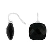 Silver ear. w/quartz glass faceted
