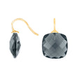 Silver ear. w/quartz glass faceted