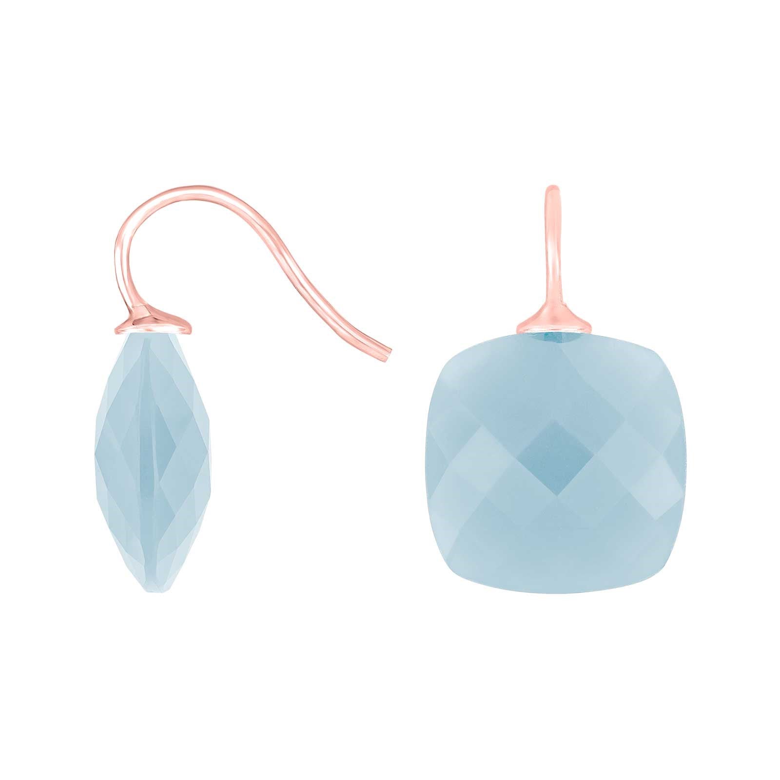 Silver ear. w/quartz glass faceted