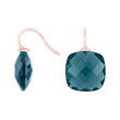 Silver ear. w/quartz glass faceted