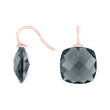 Silver ear. w/quartz glass faceted