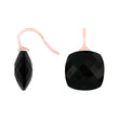 Silver ear. w/quartz glass faceted