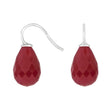 Silver ear. w/quartz glass faceted