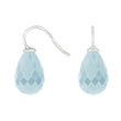 Silver ear. w/quartz glass faceted