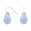 Silver ear. w/quartz glass faceted