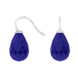 Silver ear. w/quartz glass faceted