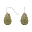 Silver ear. w/quartz glass faceted