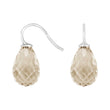 Silver ear. w/quartz glass faceted