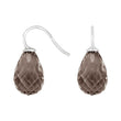 Silver ear. w/quartz glass faceted