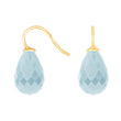 Silver ear. w/quartz glass faceted