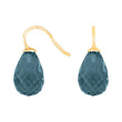 Silver ear. w/quartz glass faceted