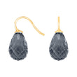 Silver ear. w/quartz glass faceted