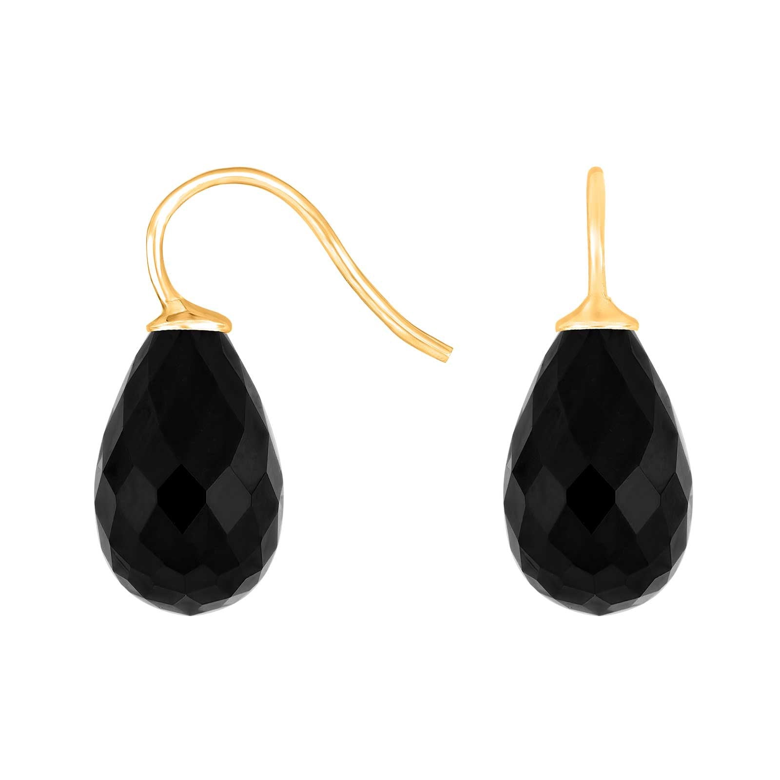 Silver ear. w/quartz glass faceted