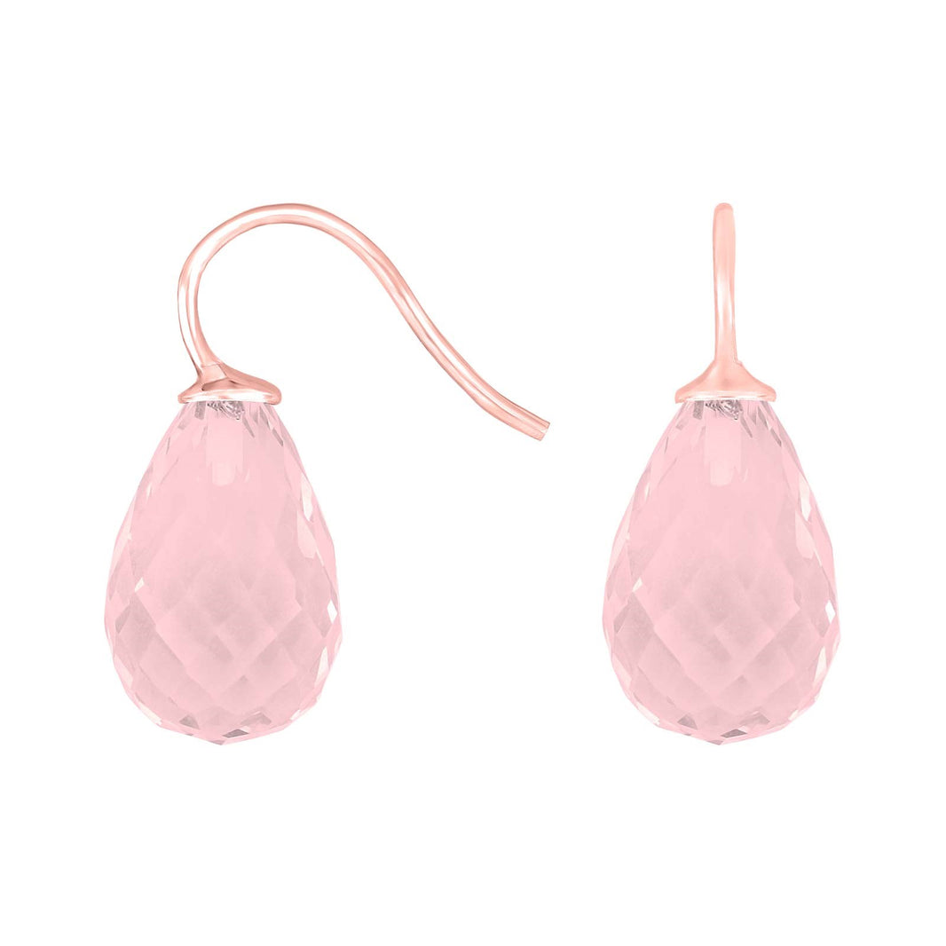 Silver ear. w/quartz glass faceted