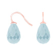 Silver ear. w/quartz glass faceted