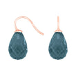Silver ear. w/quartz glass faceted