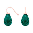 Silver ear. w/quartz glass faceted