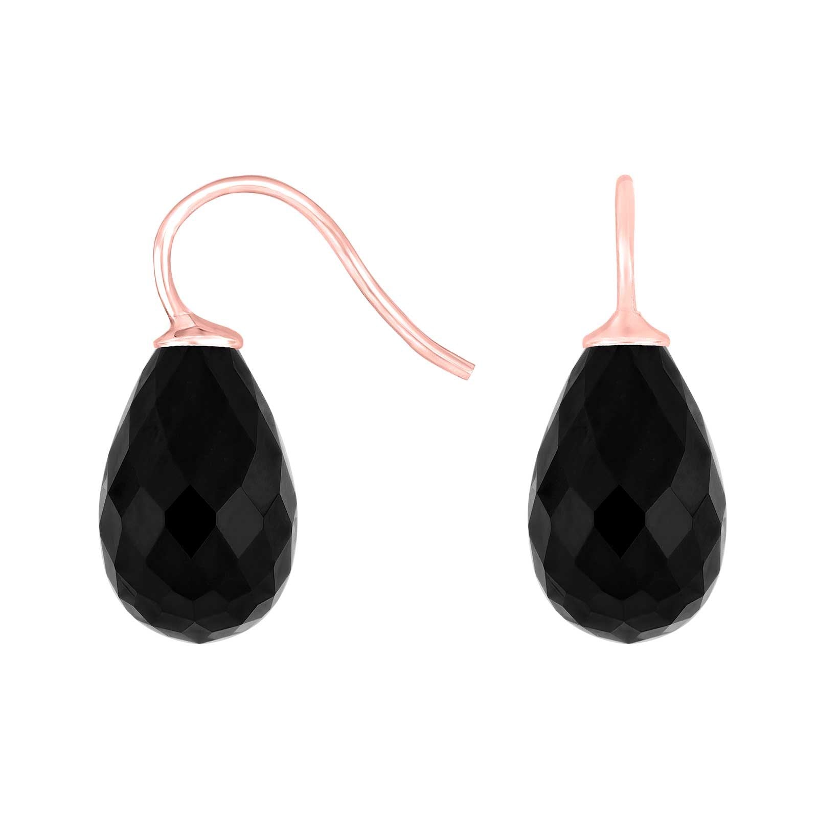 Silver ear. w/quartz glass faceted