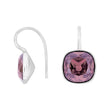 Silver ear. w/quartz glass faceted
