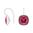 Silver ear. w/quartz glass faceted