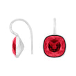 Silver ear. w/quartz glass faceted