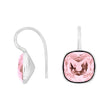 Silver ear. w/quartz glass faceted