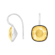 Silver ear. w/quartz glass faceted