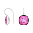 Silver ear. w/quartz glass faceted