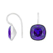 Silver ear. w/quartz glass faceted