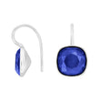 Silver ear. w/quartz glass faceted