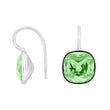 Silver ear. w/quartz glass faceted