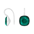 Silver ear. w/quartz glass faceted