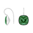 Silver ear. w/quartz glass faceted
