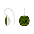 Silver ear. w/quartz glass faceted