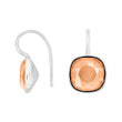 Silver ear. w/quartz glass faceted