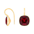 Silver ear. w/quartz glass faceted