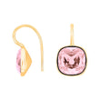 Silver ear. w/quartz glass faceted